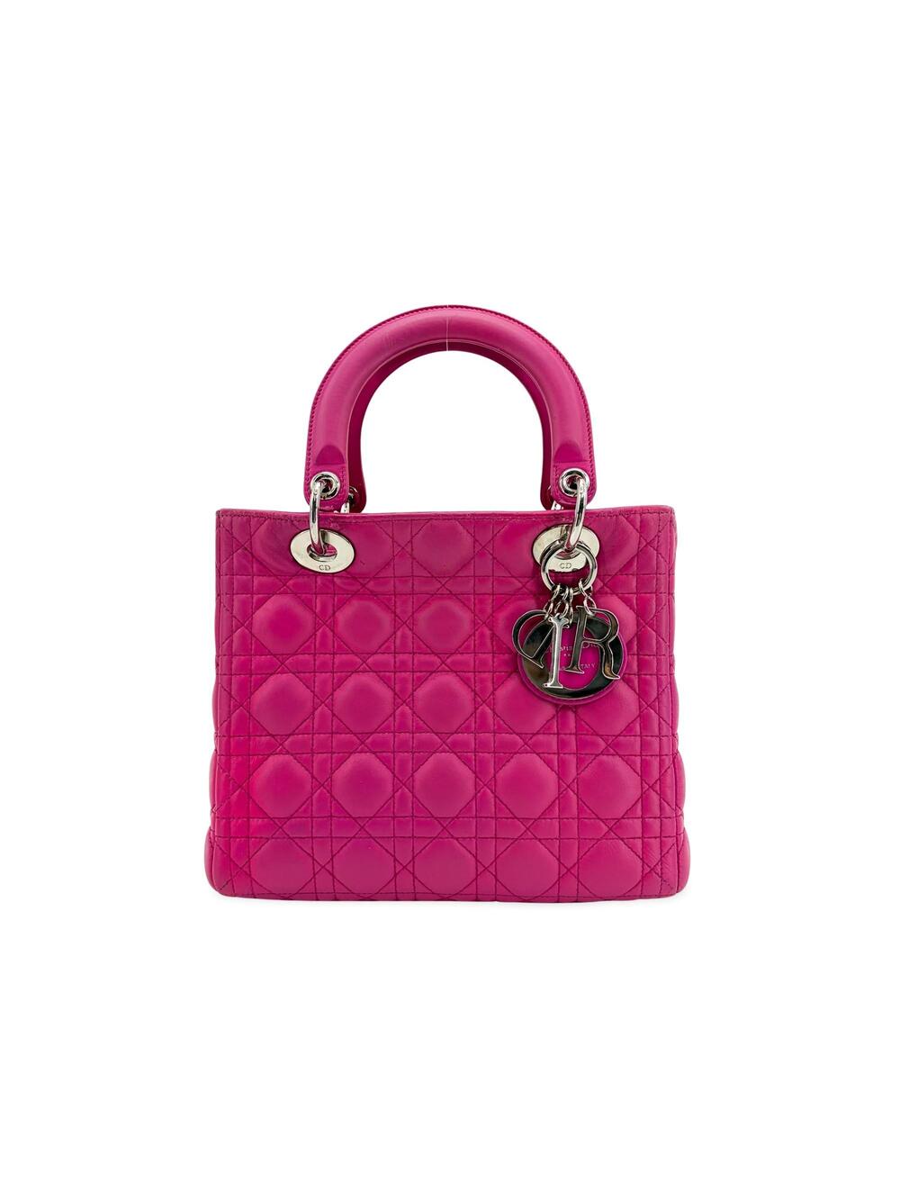 Dior Lady Medium Bag Fuchsia Lambskin #363921D92B